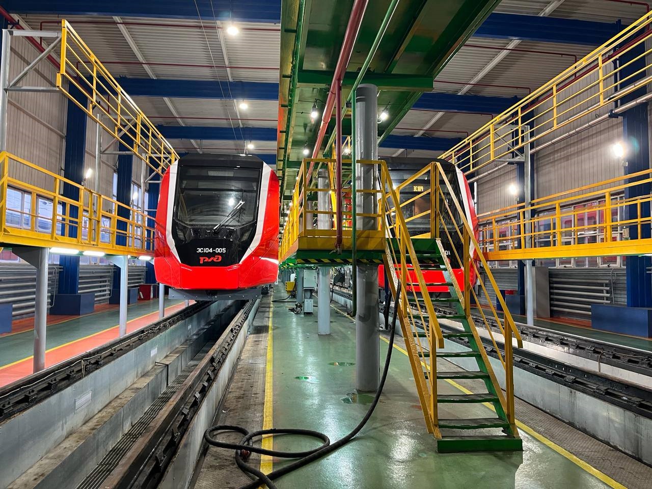 Первое техническое обслуживание электропоезда «Финист»